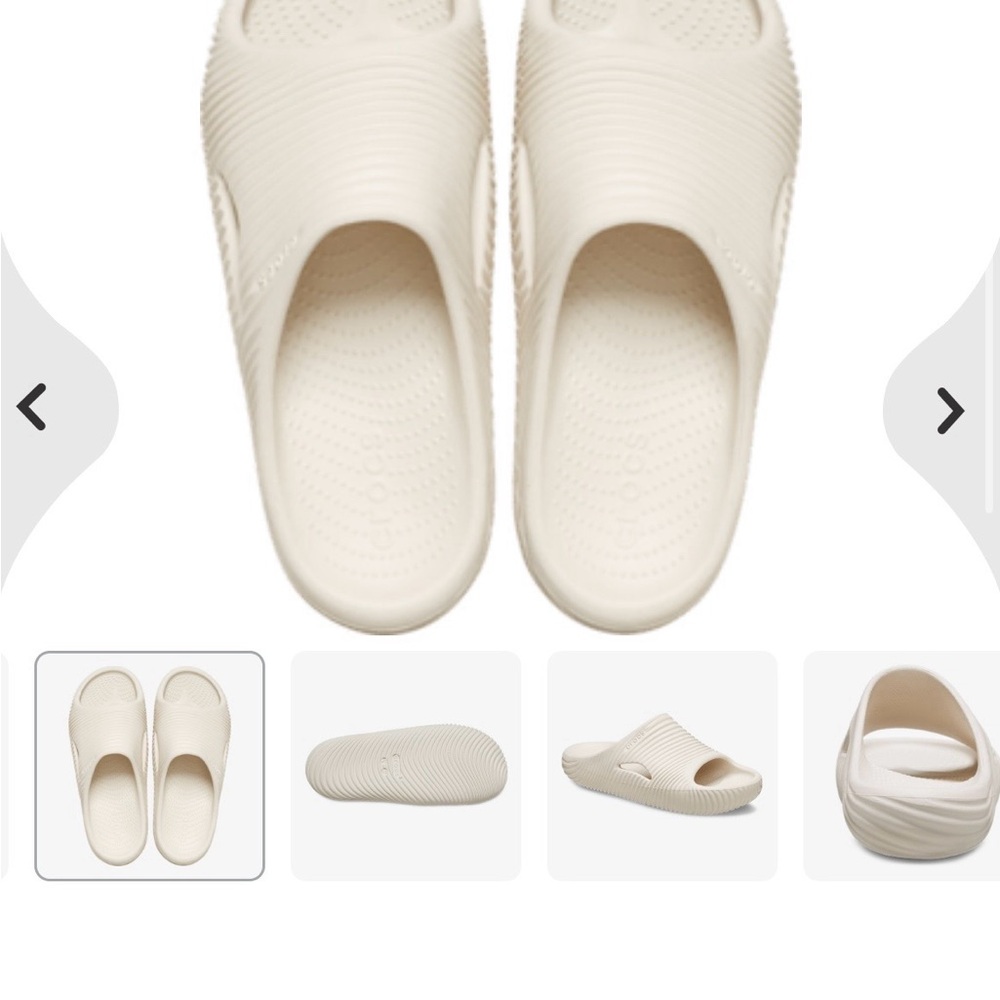 CROCS Cream Loafers & Slip-Ons - Picture 5 of 6